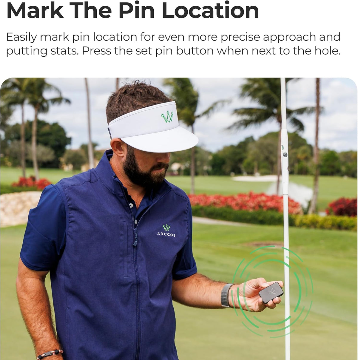 Arccos Air – Automatic Golf Game Tracking System with AI GPS Rangefinder & Strokes Gained Analytics (No Club Sensors Required, Free First Year Membership)