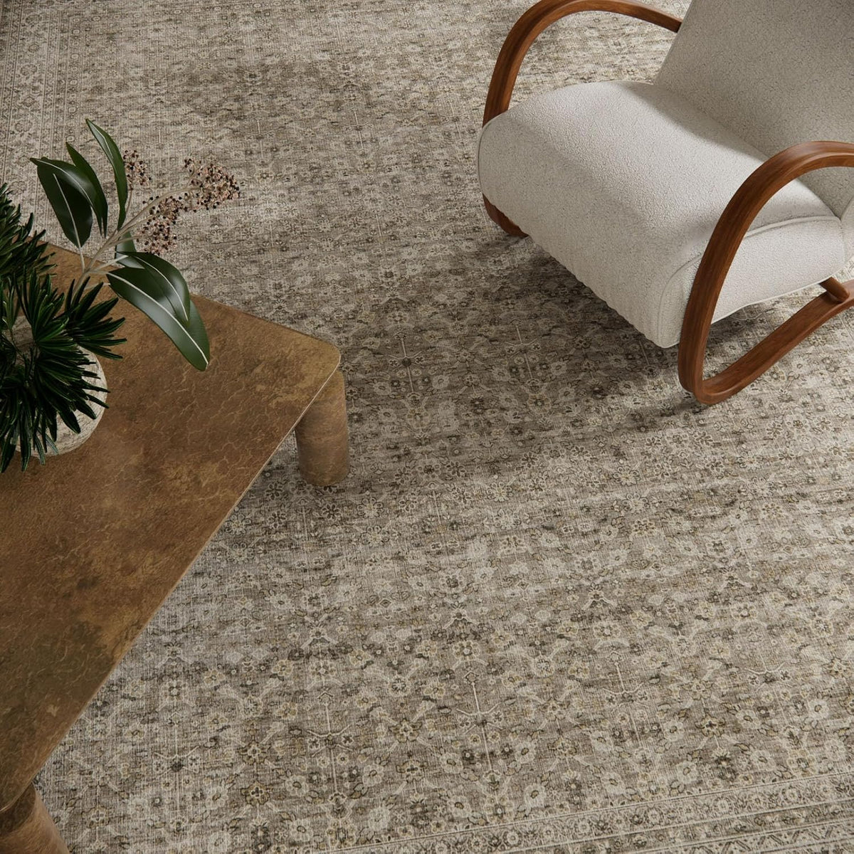 Washable Area Rugs for Living Room: 8x10 Bedroom Area Rug Boho Vintage Rugs Stain Resistant Non Slip Low Pile Soft Lightweight Carpet for Kitchen Dining Room Farmhouse Nursery Kids Room