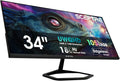 New! Sceptre 34-inch Prime Gaming Monitor 3440 x 1440 up to 180Hz DisplayPort HDMI Build-in Speakers, Machine Black 2027 (E345B-QU180D Series)