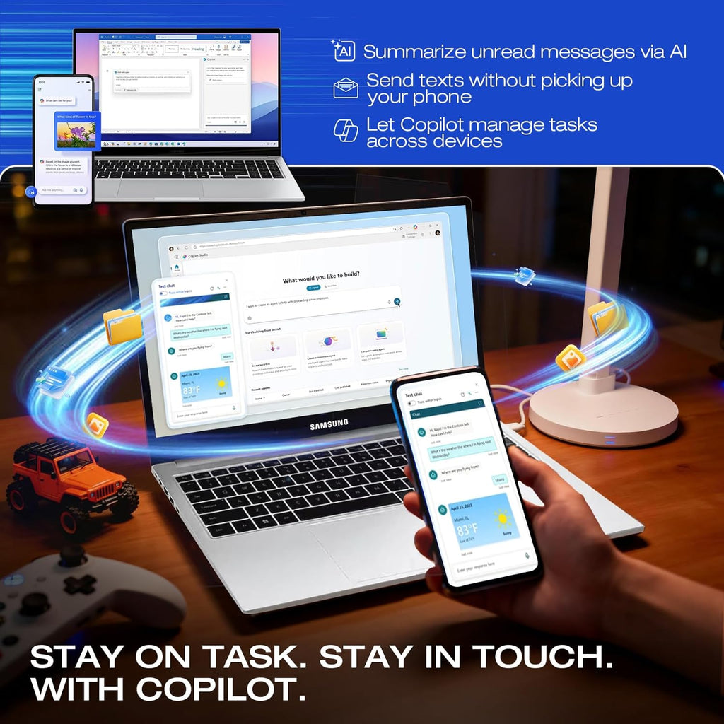 Samsung 15.6 Laptop Computer, Intel 10-Core 7 150U, Win11 Pro, Free Office 365 for The Web, 16GB RAM, 512GB SSD, 256GB SD Card, Backlit KB, 15.6" FHD Anti-Glare Display, Fingerprint