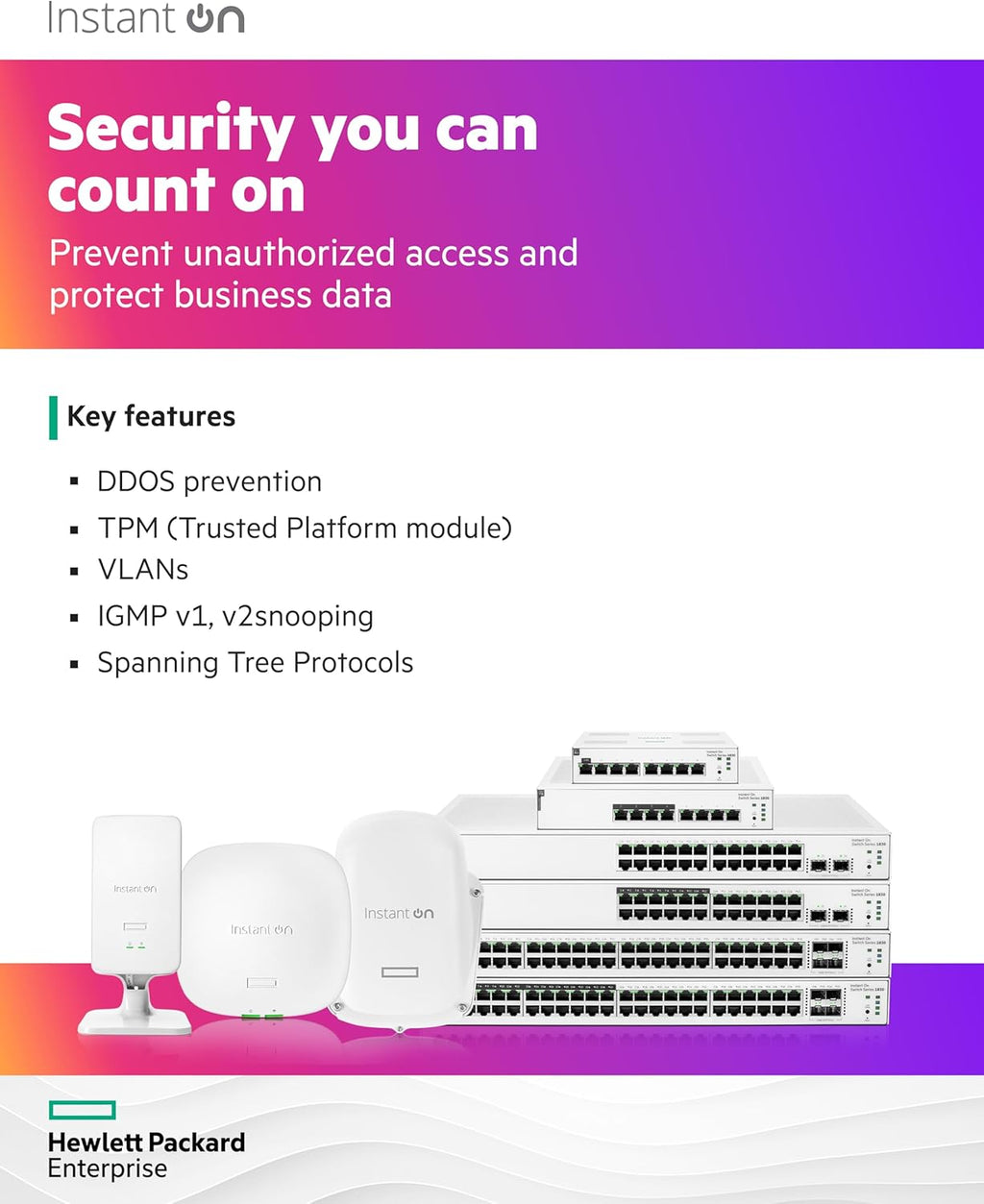 HPE Networking Instant On Switch Series 1830 48-Port Gb Smart-Managed Layer 2 Ethernet Switch with PoE | 48x 1G | 4X SFP | 24x CL4 PoE (370W) | Fan-Less | US Cord (JL815A#ABA)