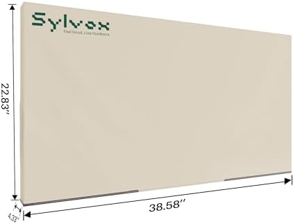 SYLVOX 43" Outdoor Smart TV with Cover, 4K Weatherproof TV for Patio & Backyard, 700-Nit Brightness, IP55 Waterproof, Partial Sun (Patio Series)