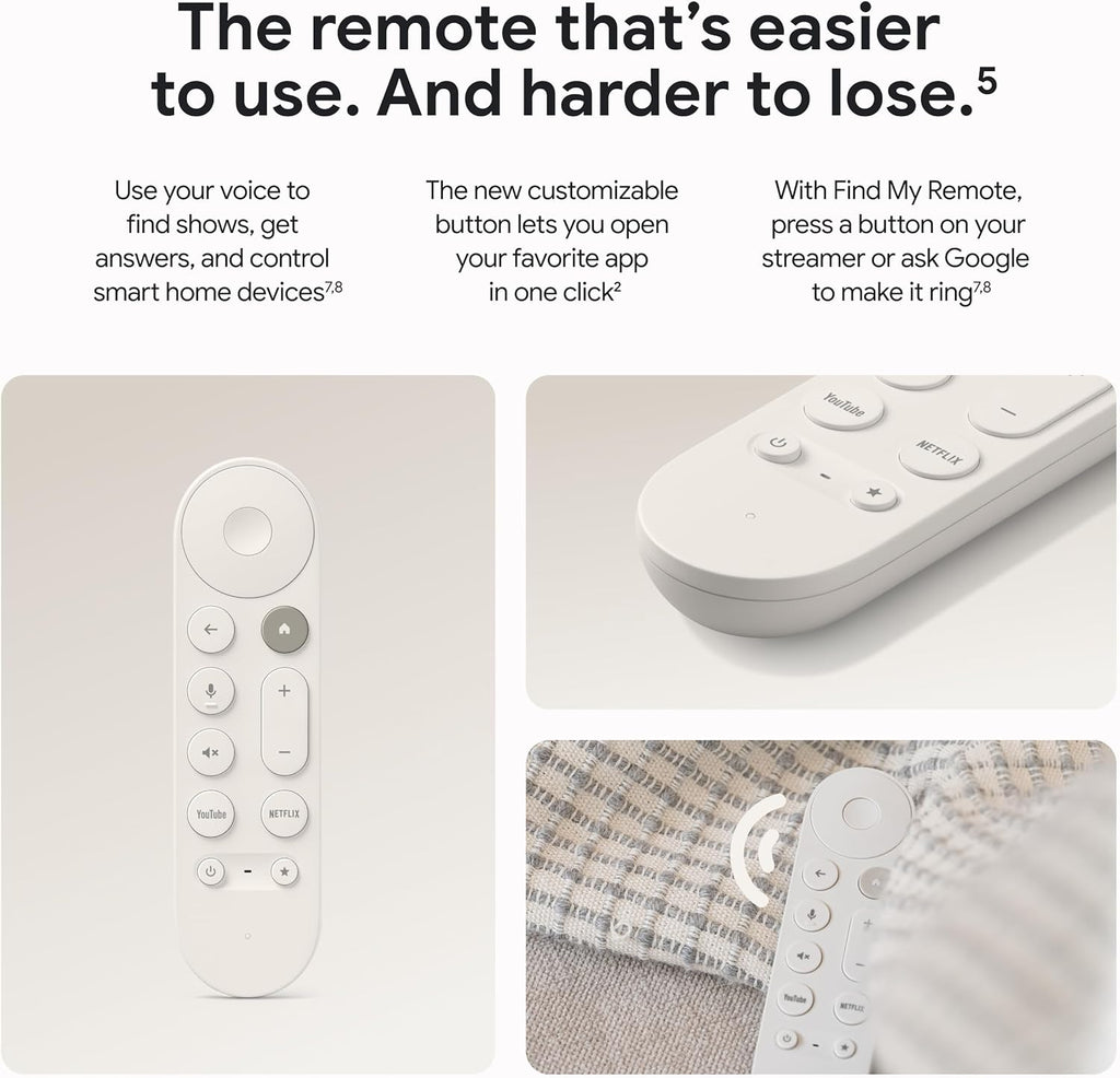 Google TV Streamer 4K - Fast Streaming Entertainment on Your TV with Voice Search Remote - Watch Movies, Shows, Live TV, and Netflix in 4K HDR - Smart Home Control - 32 GB of Storage - Hazel