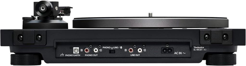 Technics Turntable, Premium Class HiFi Record Player with Coreless Direct Drive Motor and Bluetooth, Stable Playback, Audiophile-Grade Cartridge and Precision Tonearm, SL-40CBT-K, Aluminum