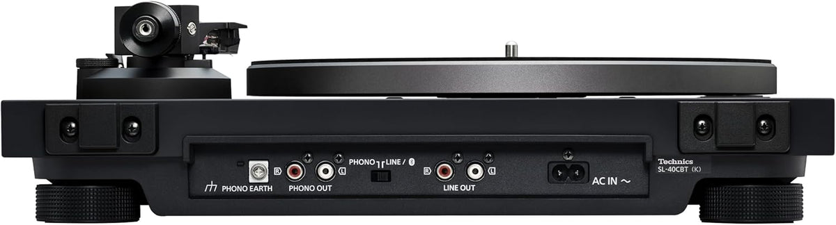 Technics Turntable, Premium Class HiFi Record Player with Coreless Direct Drive Motor and Bluetooth, Stable Playback, Audiophile-Grade Cartridge and Precision Tonearm, SL-40CBT-K, Aluminum