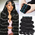 18A Raw Human Hair Bundles Body Wave 16 16 18 18 Inch, 100% Real Bundle Human Hair 4 Bundles, Triple Lifespan Virgin Remy hair Natural Color (16 16 18 18 Inch)