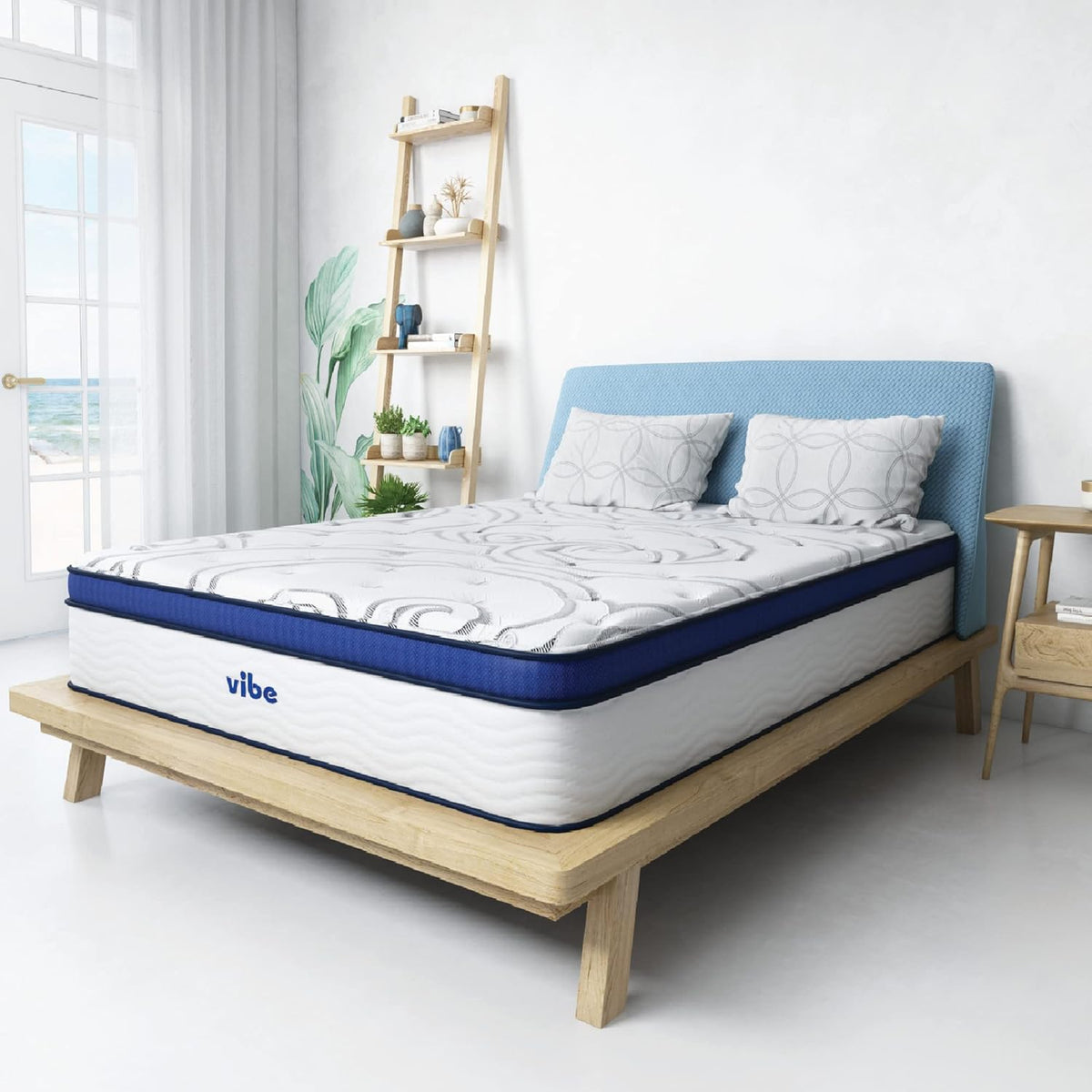 Vibe Quilted Hybrid Mattress, 12-Inch Innerspring and Pillow Top Gel Memory Foam Mattress, Fiberglass Free, CertiPUR-US Certified Bed in a Box, Twin XL, White