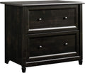 Sauder Edge Water 2 Drawer Lateral Filing Cabinet, Office File Cabinet, in Estate Black finish