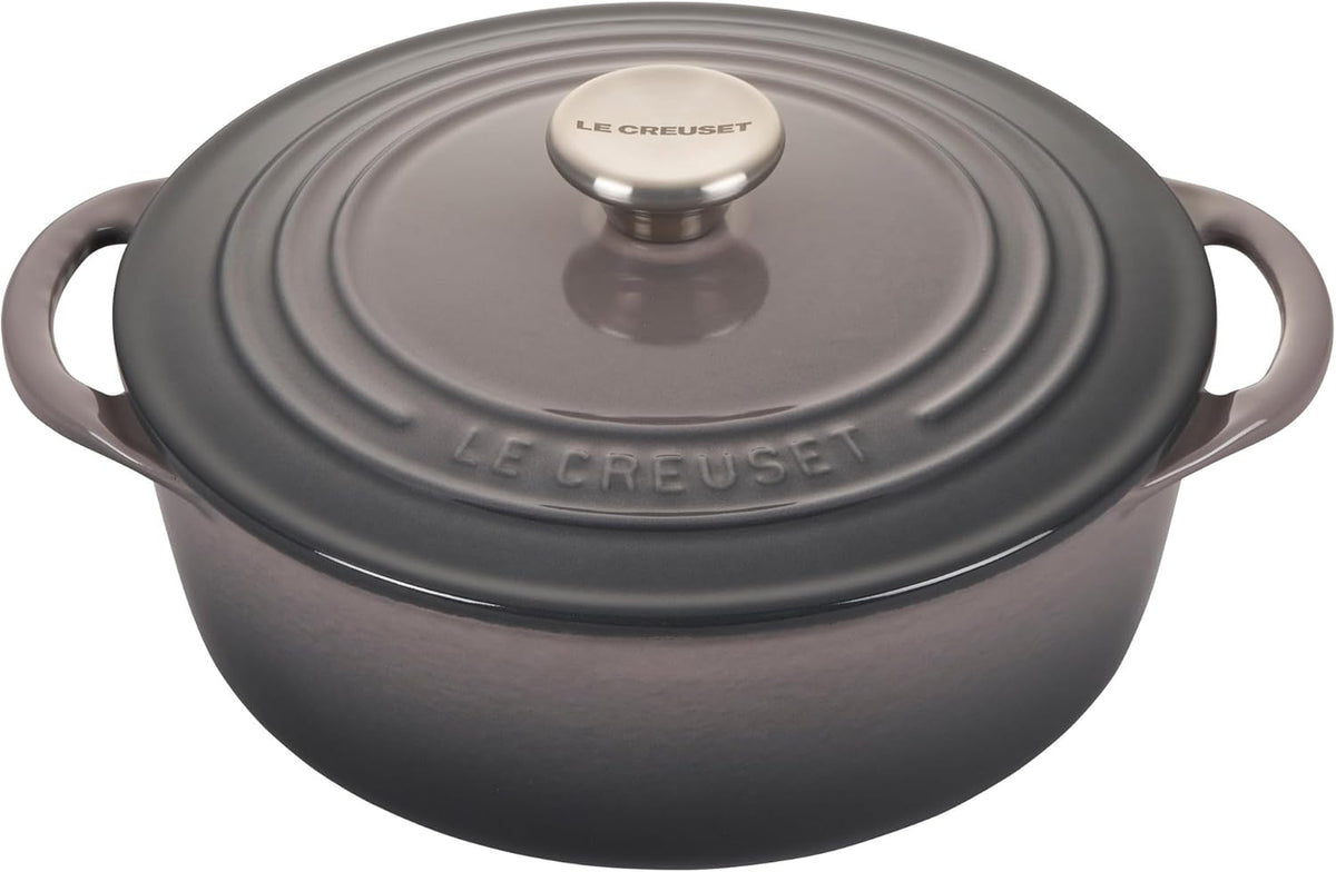 Le Creuset Cast Iron Shallow Round Dutch Oven, 2.75qt, Oyster