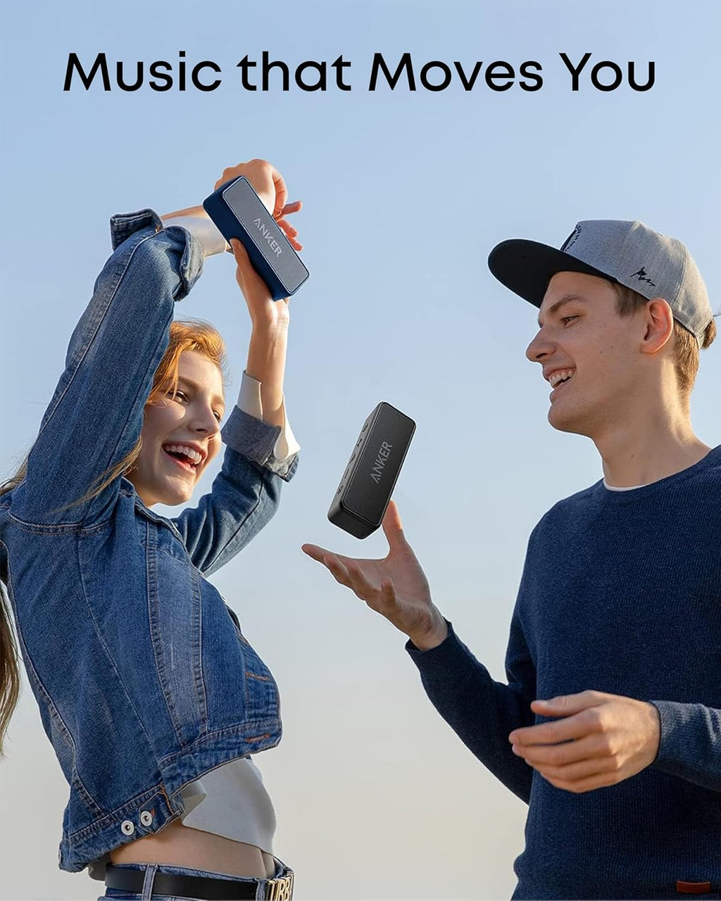 Anker Soundcore 2 & Soundcore Boom 2 Outdoor Speaker, 80W, Subwoofer, BassUp 2.0, 24H Playtime, IPX7 Waterproof, Floatable, RGB Lights, USB-C, Custom EQ, Bluetooth 5.3, Portable for Outdoors, Camping
