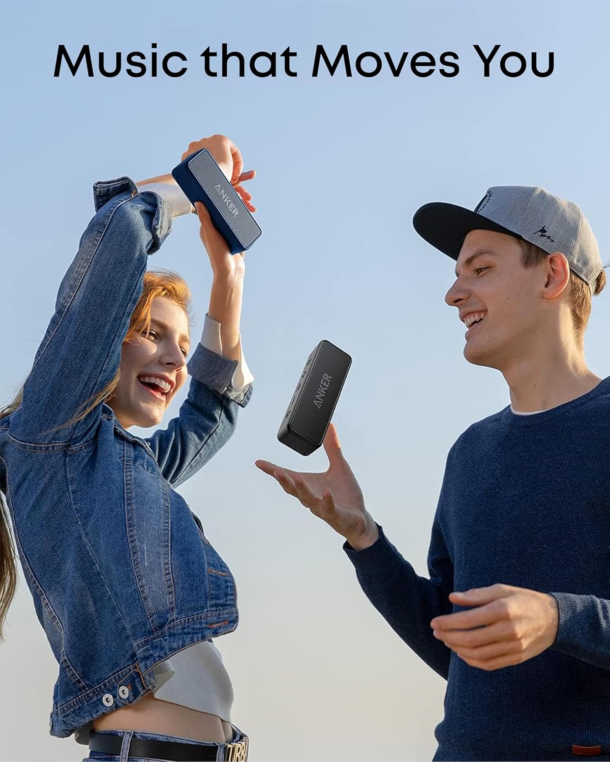 Anker Soundcore 2 & Soundcore Boom 2 Outdoor Speaker, 80W, Subwoofer, BassUp 2.0, 24H Playtime, IPX7 Waterproof, Floatable, RGB Lights, USB-C, Custom EQ, Bluetooth 5.3, Portable for Outdoors, Camping