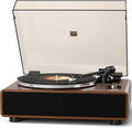 FEKTIK Vinyl Record Player with Magnetic Cartridge,High Fidelity Belt Drive Turntable with Built-in Speakers, Bluetooth Playback and Aux-in Functionality, Auto Off