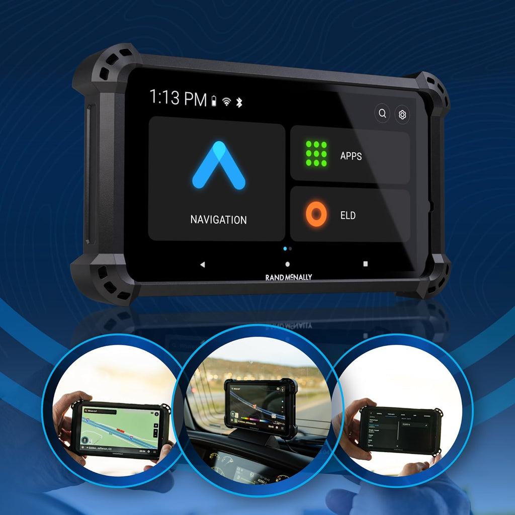 Rand McNally GPS Tablet, 6 Inch, Truck Navigation, Android, Real-Time Traffic, Fleet Management, RANDTAB6