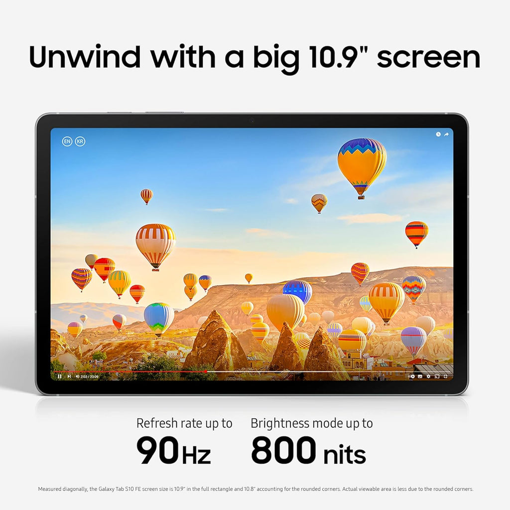 Samsung Galaxy Tab S10 FE 10.9” 128 GB Android Tablet,(Cellular Network),IP68 Water & Dust-Resistant,Long Battery Life,Powerful Processor,S Pen,13MP Camera, Lightweight Design,US Version,2025,Gray