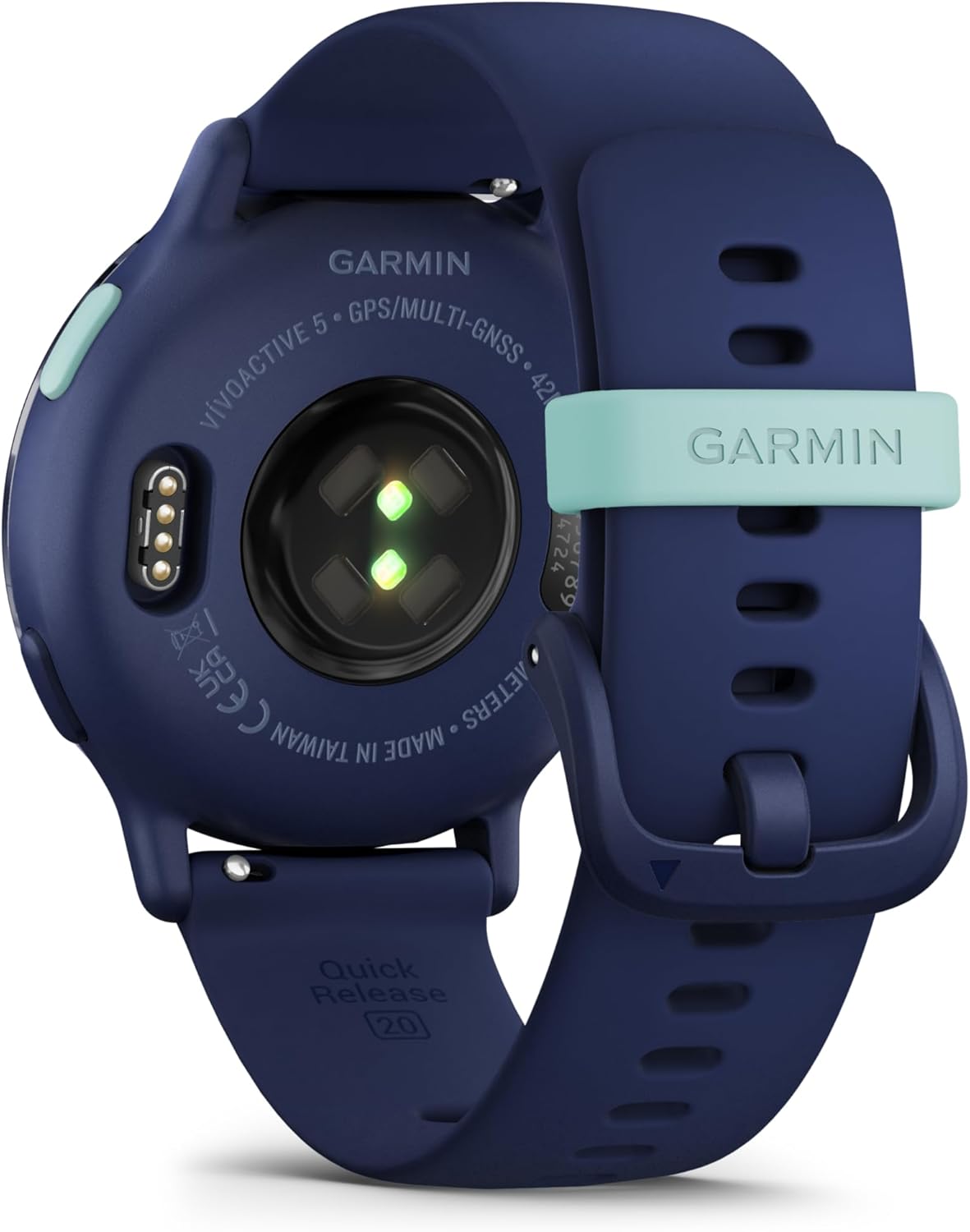 Garmin Vivoactive 5, Health and Fitness GPS Smartwatch for Women and Men, Metallic Navy Bezel w/Navy Case and Silicone Band, 11 Days Battery Life, 1.2” AMOLED Touchscreen Display (Bundle)