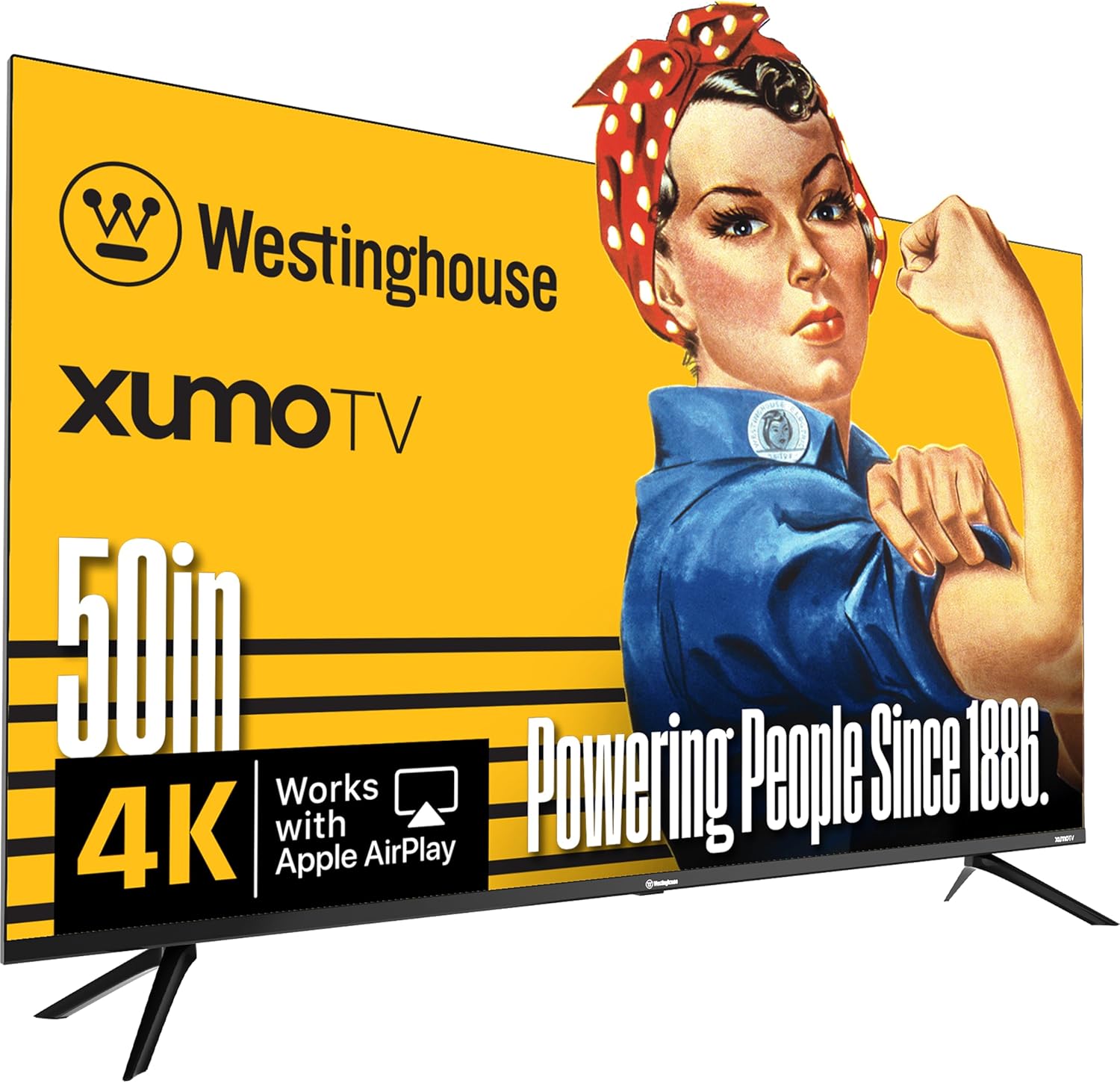 Westinghouse 50-inch Smart TV, 4K UHD Xumo TV w/ HDR10, Voice Remote, Dolby Vision, Dolby Atmos, Edgeless, Flat Screen LED Television w/Bluetooth, Apple AirPlay, Wi-Fi & Mobile Connectivity