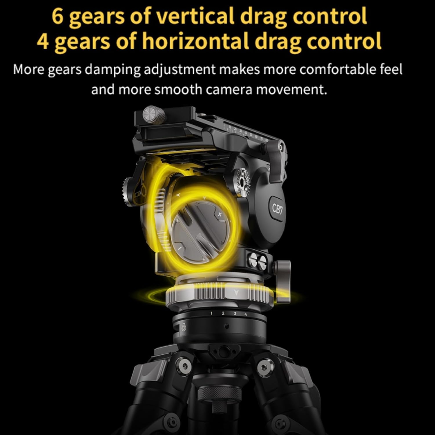 YC Onion Pineta Peak Carbon Fiber Tripod with Cedar CB7 Professional Version Counterbalanced Fluid, 75mm Bowl Head, Adjustable Legs, One Step Release Travel Camera Tripod for Mirrorless, DSLR Cameras