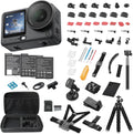 DJI Osmo Action 6 8K Waterproof Action Camera Bundle, 1/1.1" Square Sensor, 50GB Built-in Storage, Original Essential Combo + 58 Piece Accessory Kit + 2 Extra Batteries + Extra 64GB Card