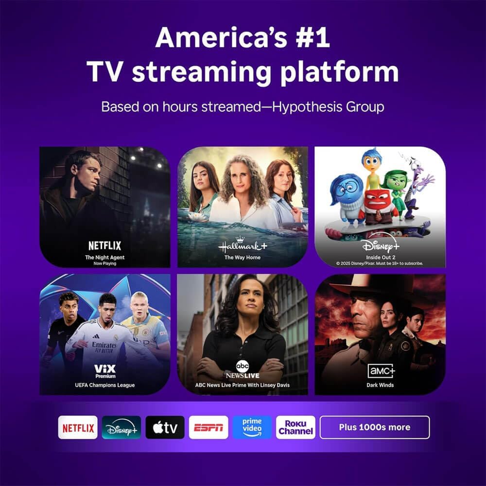 Roku 40 Inch Class Select Series 1080p Full HD Smart TV WiFi LED Display Voice Remote Streaming Apps Included HDMI Cable Streaming Bundle 12 Month CPS Warranty Television
