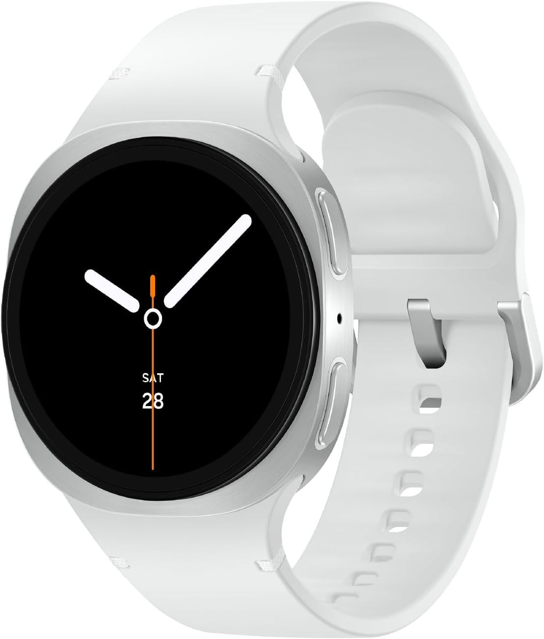 Samsung Galaxy Watch 8 (2025) 40mm Bluetooth Smartwatch, Cushion Design, GPS Fitness Tracker, Sleep Coaching, Running Coach, Energy Score, Heart Rate Tracking, Silver US Version, 2 Yr Warranty