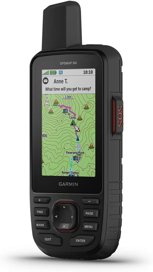 Garmin GPSMAP 66i, GPS Handheld and Satellite Communicator, Featuring TopoActive mapping and inReach Technology (Renewed)