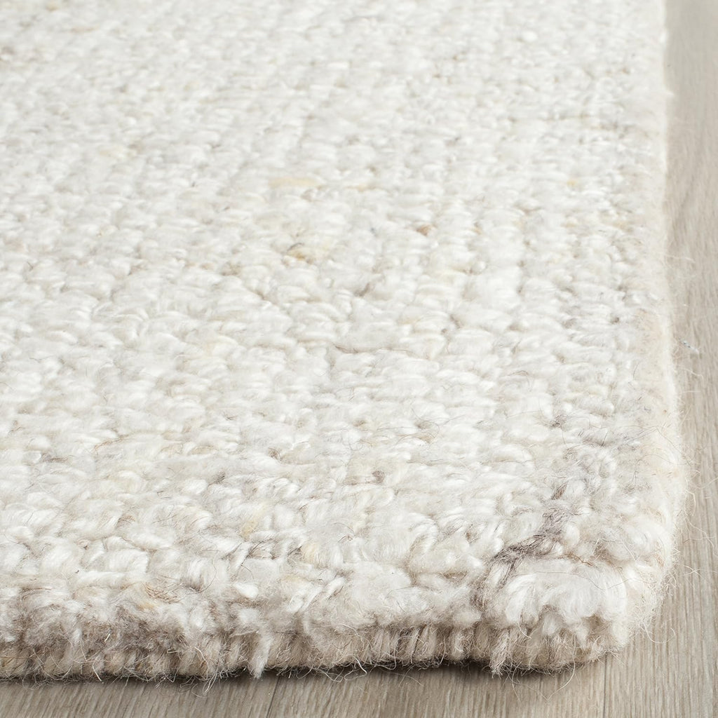 SAFAVIEH Abstract Collection Area Rug - 9' x 12', Ivory & Beige, Handmade Wool & Viscose, Ideal for High Traffic Areas in Living Room, Bedroom (ABT141D)
