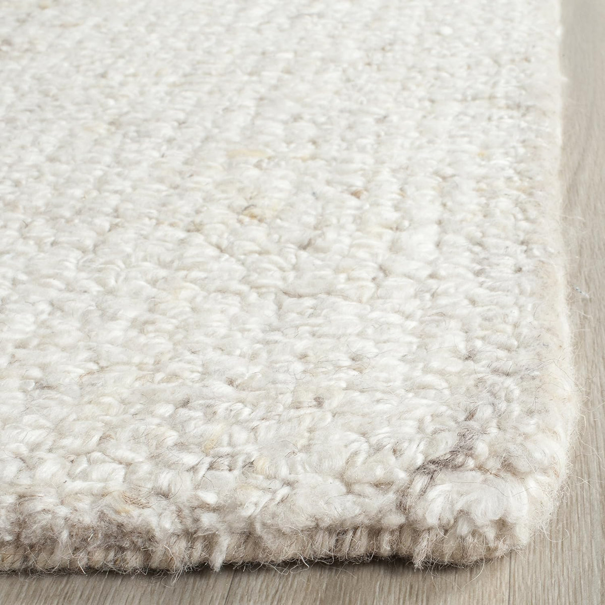 SAFAVIEH Abstract Collection Area Rug - 9' x 12', Ivory & Beige, Handmade Wool & Viscose, Ideal for High Traffic Areas in Living Room, Bedroom (ABT141D)