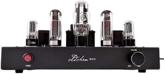 Oldchen EL34 Single-Ended Class A Tube Amplifier, Hand-Wired Point-to-Point HiFi Integrated Amplifier for Home Audio, Home Theatre Vacuum Tube Power Amplifier 10W, Black