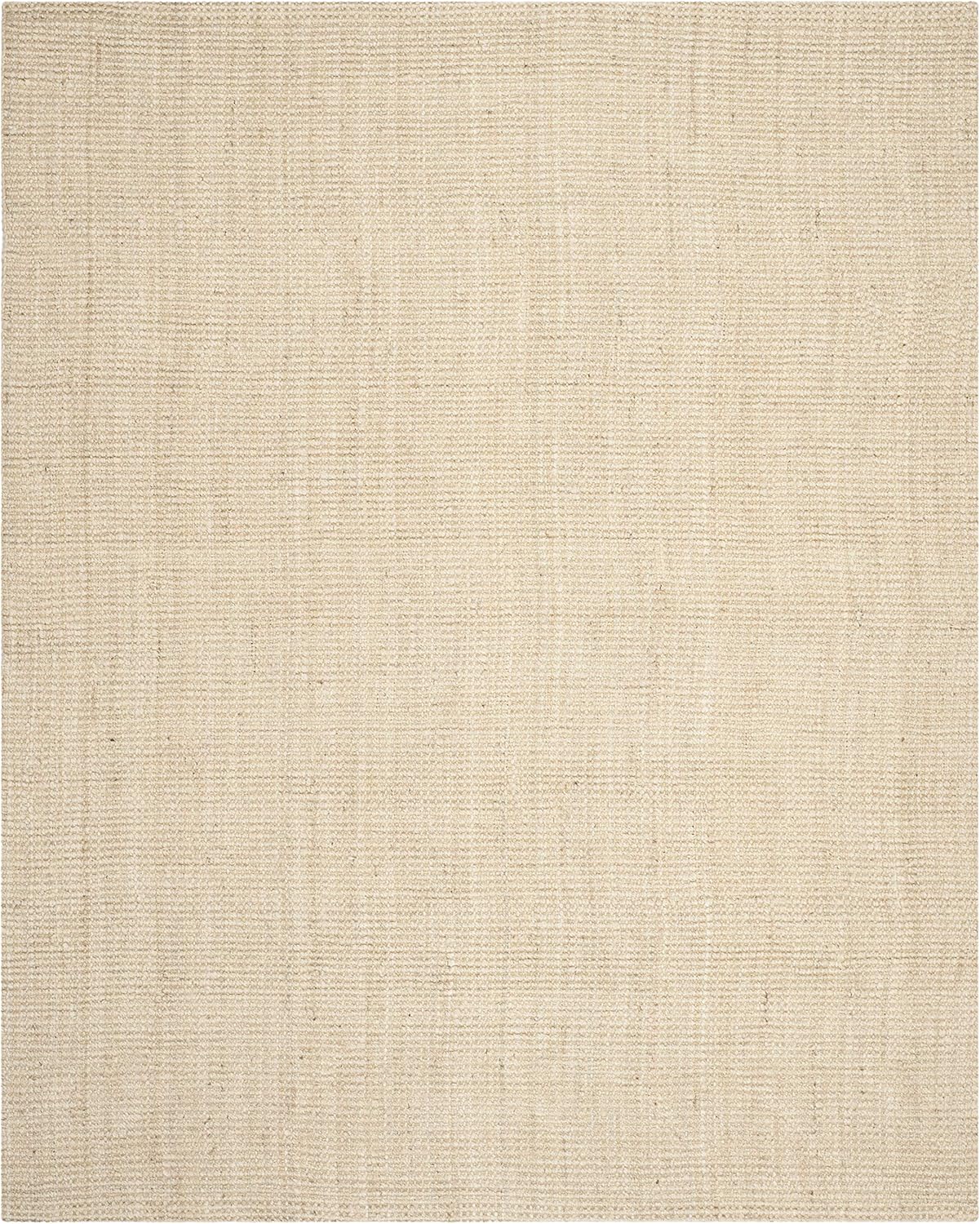 SAFAVIEH Natural Fiber Collection Area Rug - 9' x 12', Ivory, Handmade Farmhouse Jute, Ideal for High Traffic Areas in Living Room, Bedroom (NF730A)