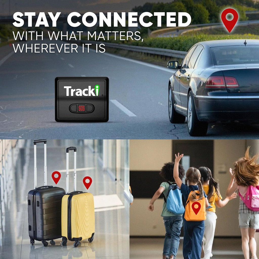 Tracki GPS Tracker for Vehicles – Real-Time 4G LTE Assets & Car Tracking Device with App, Magnetic Mount, Compact Design, Worldwide Coverage – iOS & Android (Tracker 1 Year Subscription Incl.)