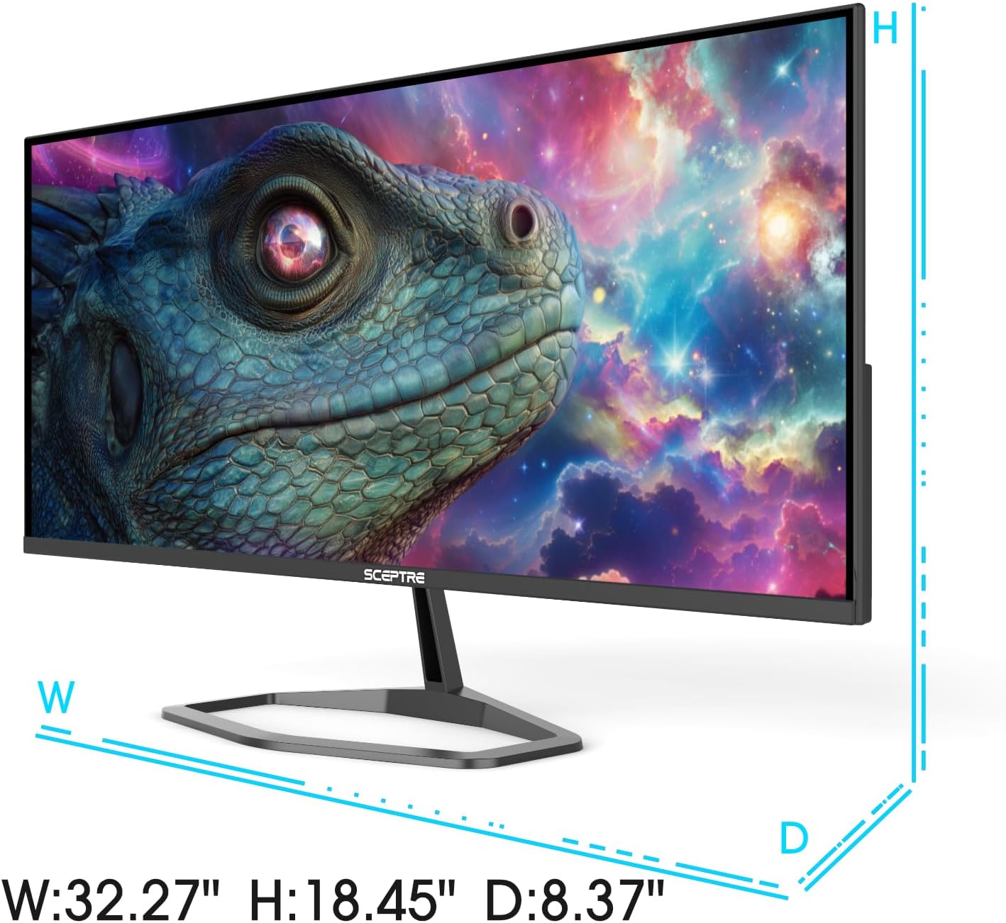 New! Sceptre 34-inch Prime Gaming Monitor 3440 x 1440 up to 180Hz DisplayPort HDMI Build-in Speakers, Machine Black 2027 (E345B-QU180D Series)