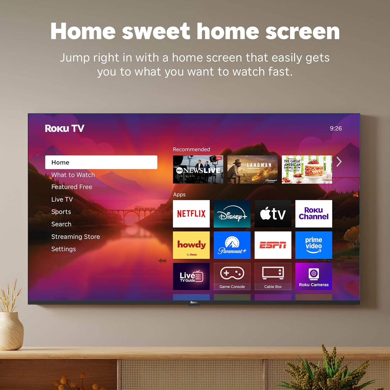 Roku Smart TV – 65-Inch Plus Series, Mini-LED TV – RokuTV with Enhanced Voice Remote – Flat Screen 4K QLED Television with Dolby Vision & Wi-Fi for Streaming Live Local News, Sports