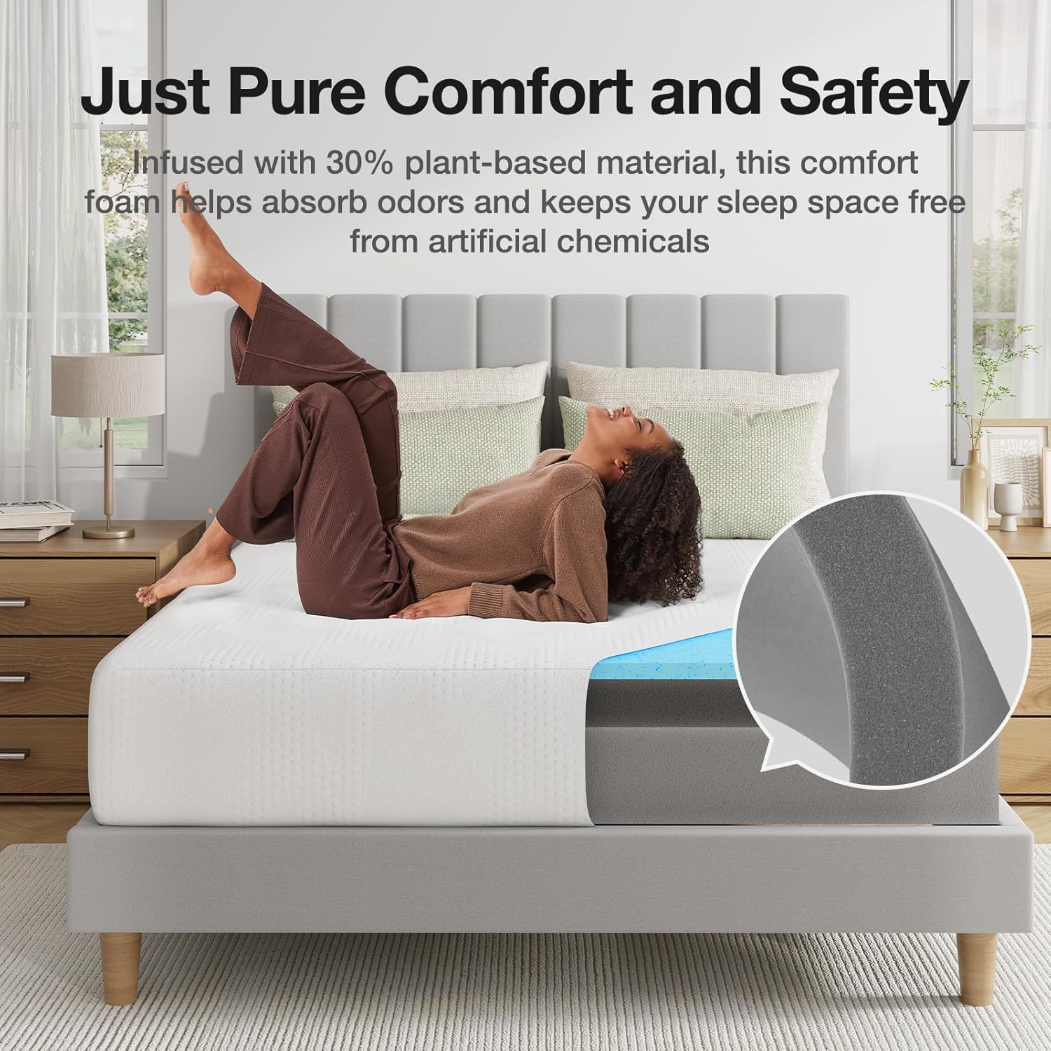 Novilla 12 Inch Queen Mattress in a Box, Gel Memory Foam for Cooling Night Sleep, Comfort & Pressure Relief, CertiPUR-US Certified