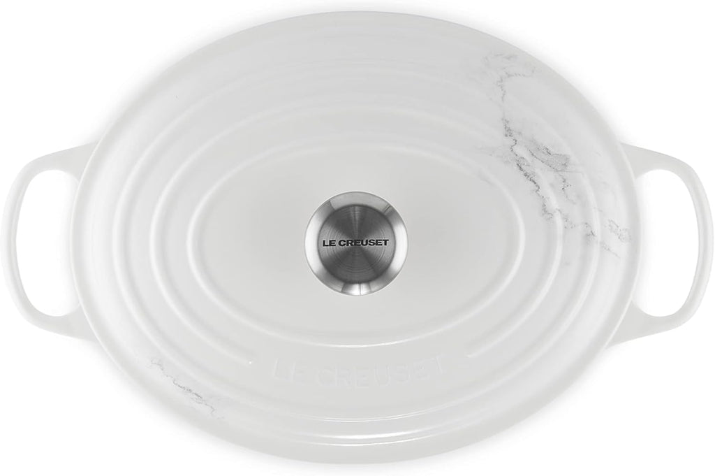 Le Creuset Enameled Cast Iron Signature Oval Dutch Oven, 6.75 qt., Marble