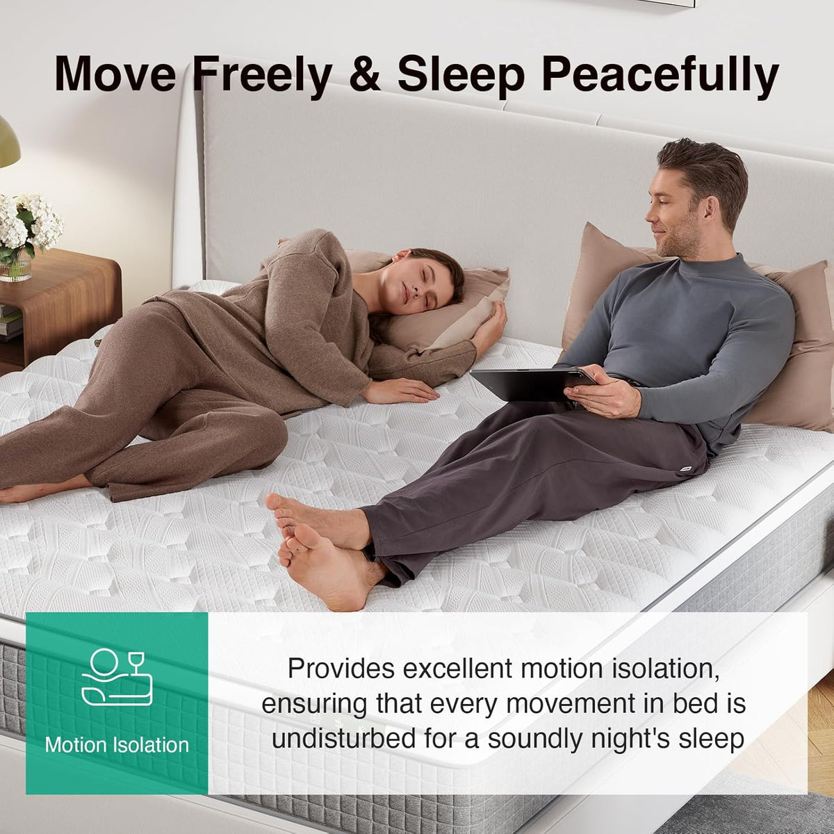 Novilla 12 Inch Queen Mattress,Queen Size Hybrid Mattress with Cooling Gel Memory Foam, Pocketed Coils & Cool-Touch Nylon Cover for Motion Isolation & Edge Support CertiPUR-US Certified