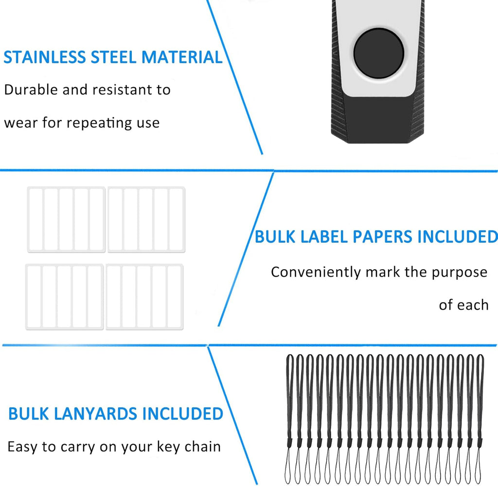 EASTBULL 50 Pack of Flash Drives Bulk 4GB USB 2.0 Flash Drives Pack 4GB USB Drives Bulk Thumb Drives with 50 Strings and Labels