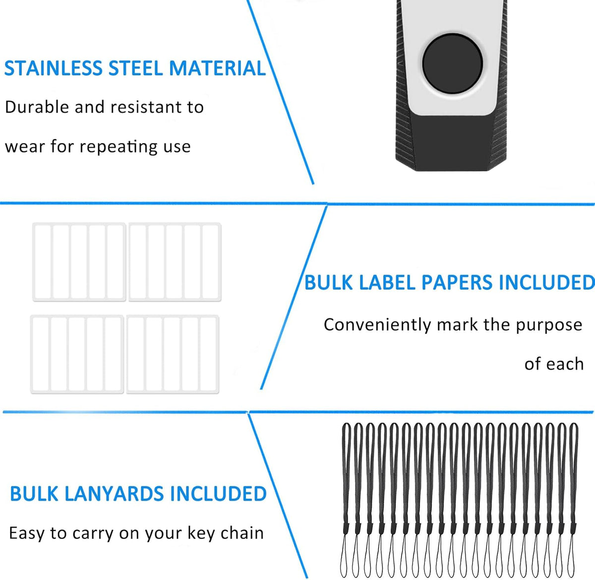 EASTBULL 50 Pack of Flash Drives Bulk 4GB USB 2.0 Flash Drives Pack 4GB USB Drives Bulk Thumb Drives with 50 Strings and Labels