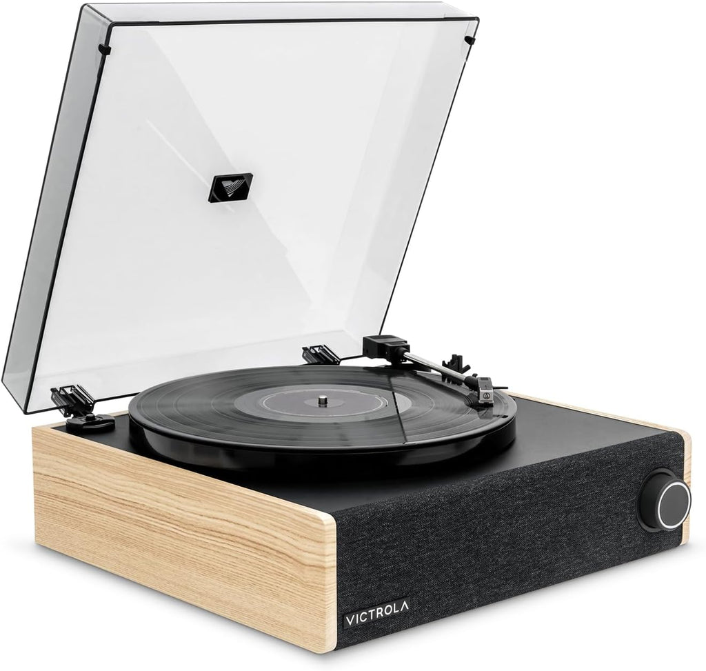 Victrola Eastwood LP – Bluetooth Record Player – 3-Speed Turntable, Audio Technica AT-3600L MM Cartridge, Vinyl Stream Bluetooth Output, Anti-Skip Floating Speaker System, RCA & 3.5mm Output (Natural)