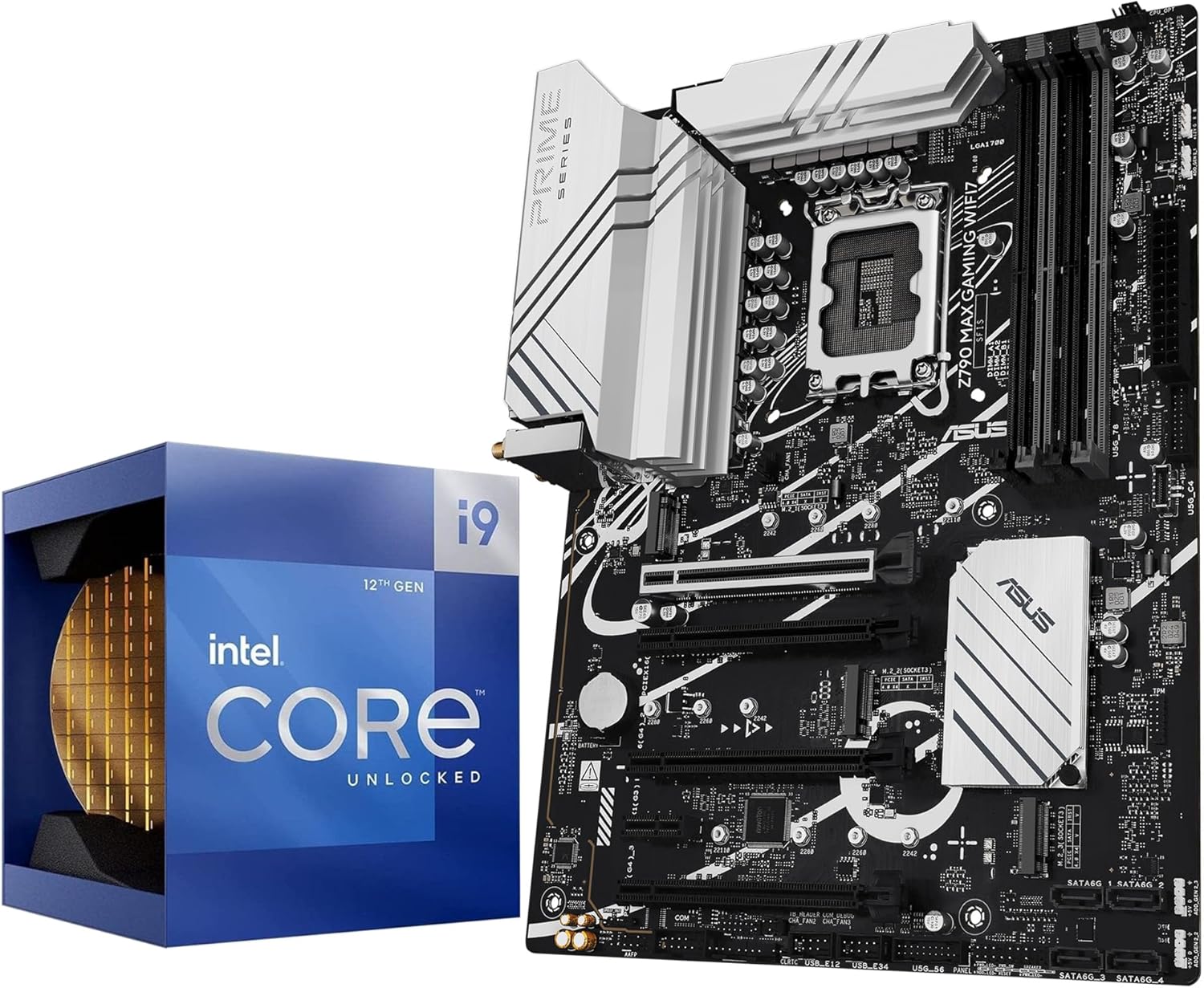 Micro Center CPU Motherboard Combo -12900K 12th Gen 16-Cores LGA 1700 Desktop Processor with Z790 MAX Gaming WIFI7 ATX Motherboard