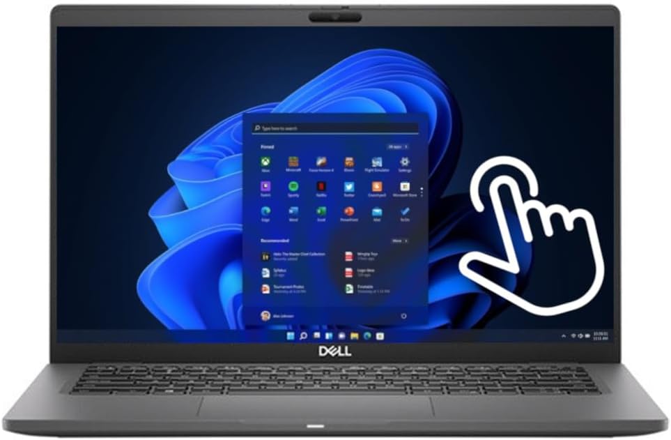 Dell Latitude 7410 14" 1920x1080 FHD Touchscreen Laptop - Intel Core i7-10610U Dual Core 4.9GHz, 16GB RAM, 512GB NVMe SSD, Backlit Keyboard, Windows 11 Pro (Renewed)