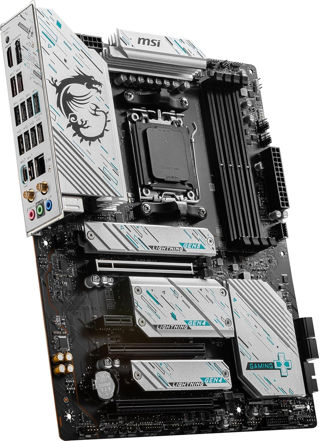 MSI X670E GAMING PLUS WIFI Gaming Motherboard (AMD Ryzen 9000/8000/7000 Series Processors, AM5, DDR5, PCIe 5.0, SATA 6Gb/s, M.2 slots, USB 3.2 Gen 2, Wi-Fi 6E, Bluetooth 5.3, 2.5Gbps LAN, HDMI/DP,ATX)