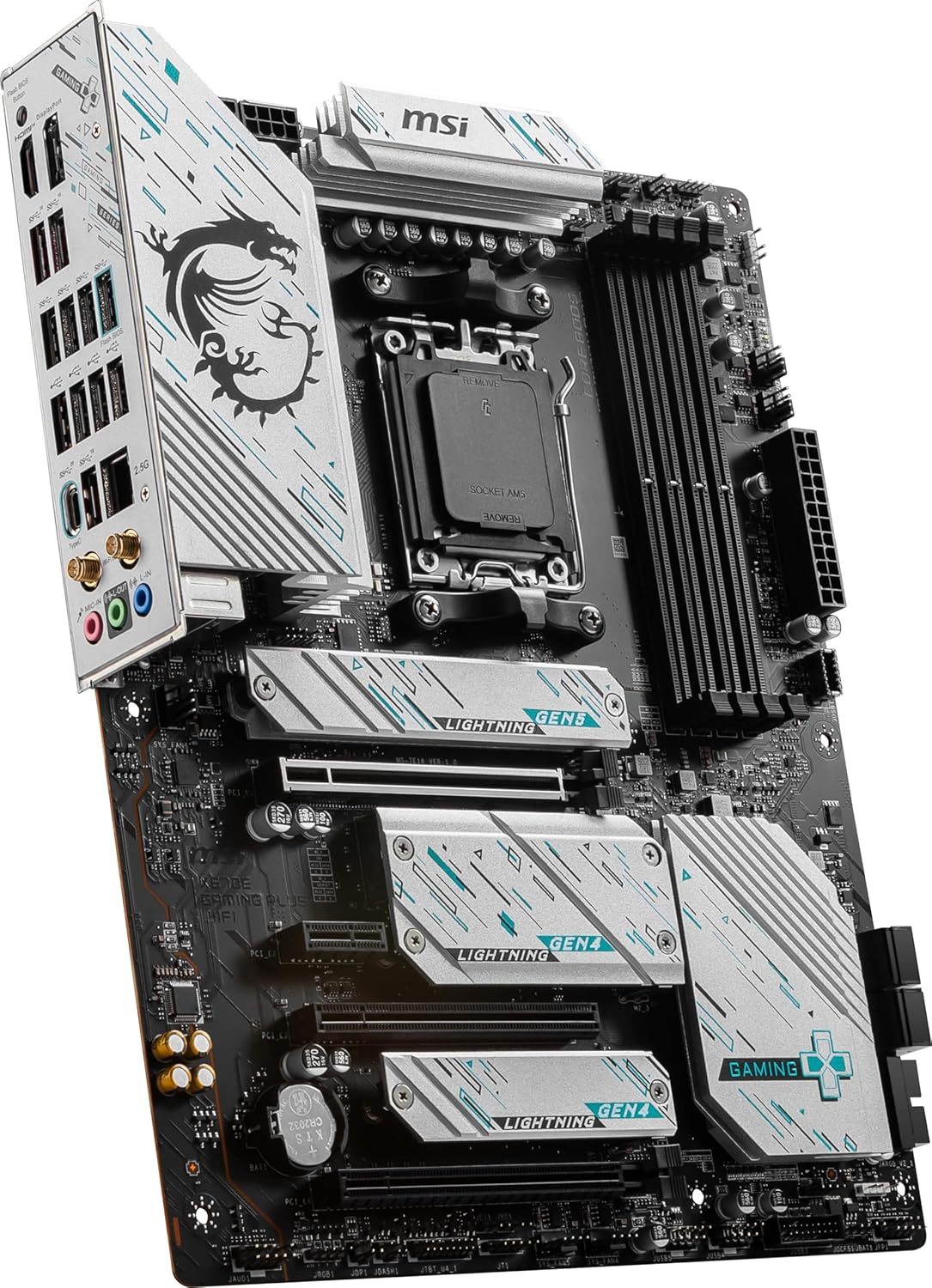 MSI X670E GAMING PLUS WIFI Gaming Motherboard (AMD Ryzen 9000/8000/7000 Series Processors, AM5, DDR5, PCIe 5.0, SATA 6Gb/s, M.2 slots, USB 3.2 Gen 2, Wi-Fi 6E, Bluetooth 5.3, 2.5Gbps LAN, HDMI/DP,ATX)