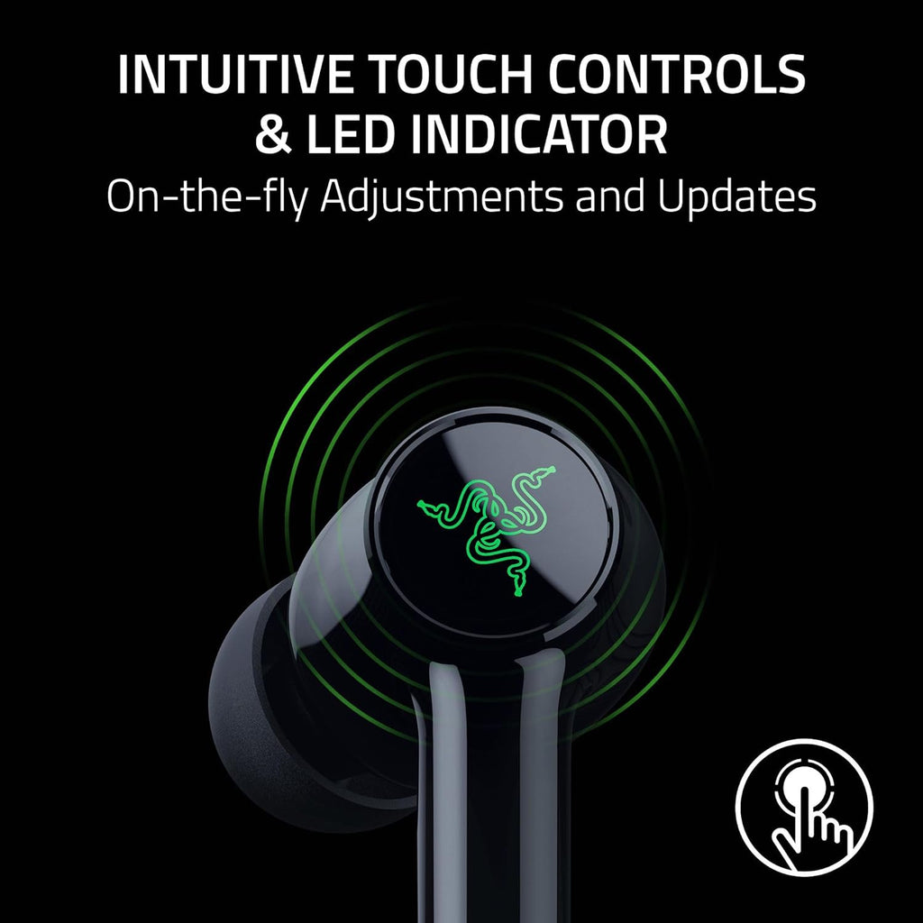 Razer Hammerhead V3 X HyperSpeed Wireless Multi‑Platform Gaming Earbuds – 2.4GHz & Bluetooth 5.3, Up to 35 Hr Battery, THX Spatial Audio, for Smartphones, PC, Laptop, Tablet, PS5, Steam Deck – Black