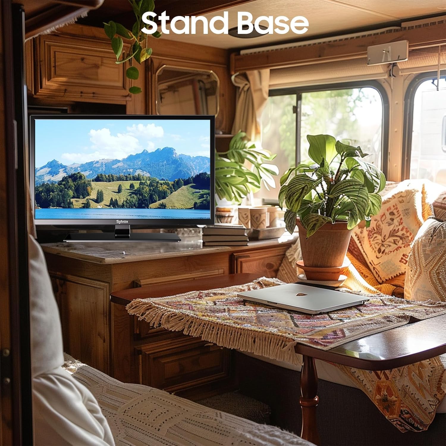 SYLVOX RV TV, 27-Inch 12 Volt Television, Smart Google TV, Full HD 1080P, DVD Built-in, 178° Wide Viewing, HDMI & USB Ports, AC/DC, Wide Voltage Protection, Trailer Seies