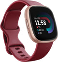 Fitbit Versa 4 Fitness Smartwatch with Daily Readiness, GPS, 24/7 Heart Rate, 40+ Exercise Modes, Sleep Tracking and More, Beet Juice/Copper Rose, One Size (S & L Bands Included)