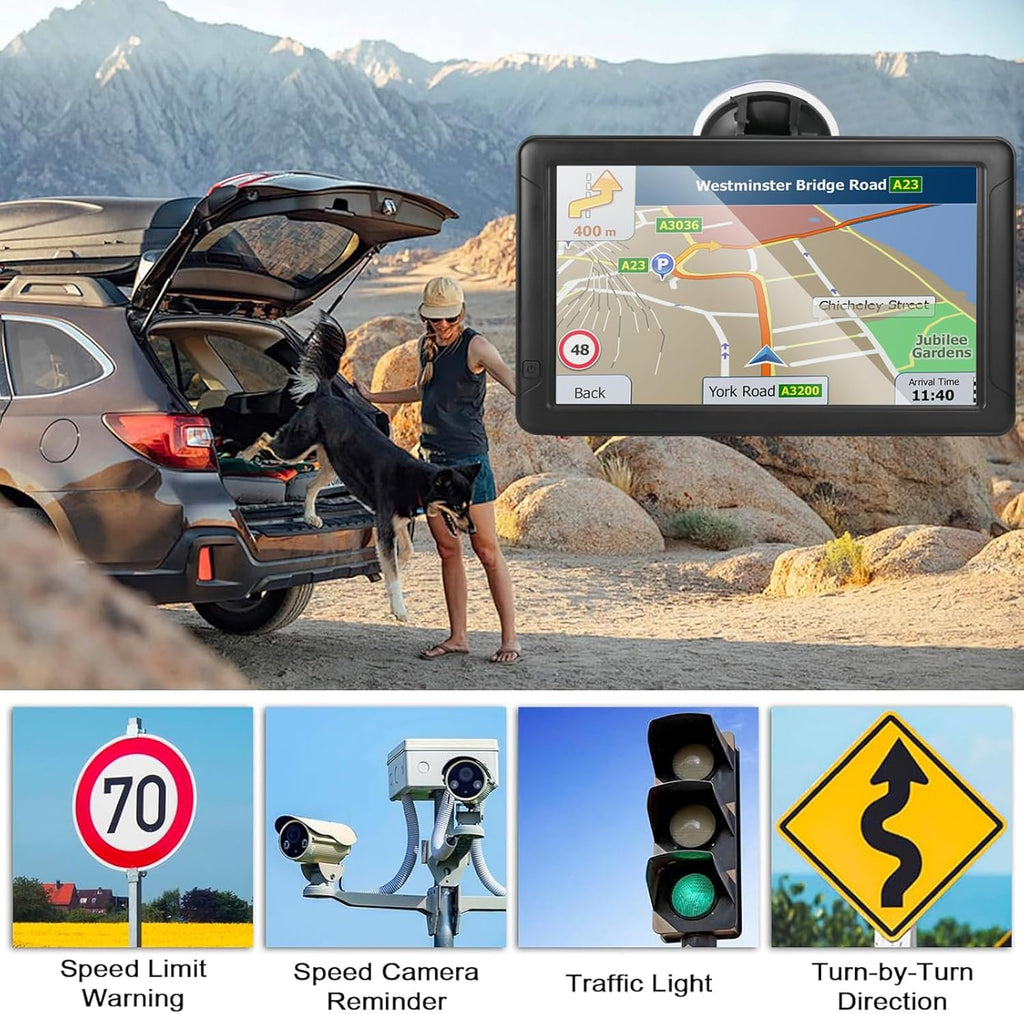 GPS Navigator for Car, Latest 2026 Map 9-inch Touch Screen 16GB GPS Navigation System,Truck GPS Navigation System,Voice Guidance and Speed Camera Warning GPS,Provides Lifetime Live Map Updates