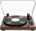 Vinyl Record Player Belt Drive 2-Speed Playback Turntable Bluetooth Wireless Output Connectivity Record Player with Magnetic Cartridge Built-in Phono Pre-amp