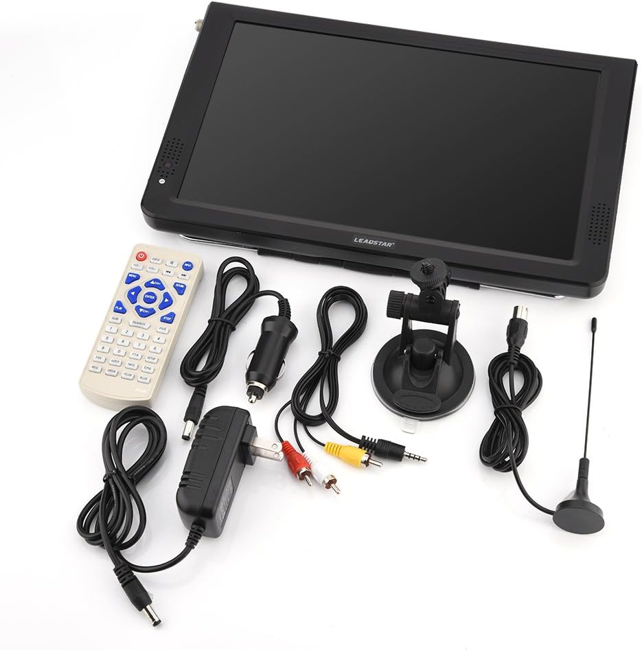 Pomya 12 inch Digital Television ATSC Portable TV 1080P HD HDMI Video Player for Home Car (US)