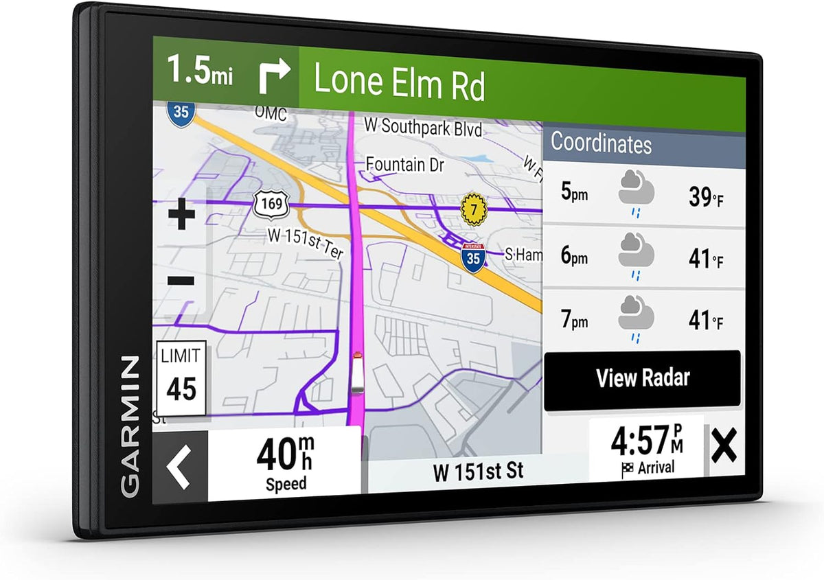 Garmin dzl OTR610, Large, Easy-to-Read 6' GPS Navigator, Custom Truck Routing, High-Resolution Birdseye Satellite Imagery, Directory of Truck & Trailer Services