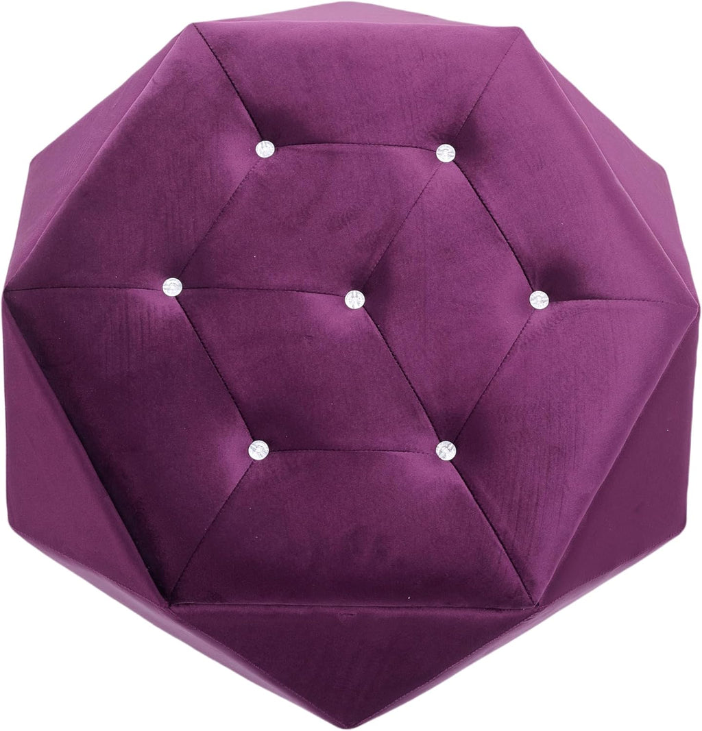 Christopher Knight Home Kiin Velvet Storage Ottoman, Medium Ottoman Foot Rest, Foot Stools Ottoman with Storage, Living Room Sofa Couch Extra Seat, Modern Coffee Table for Home Office, Purple